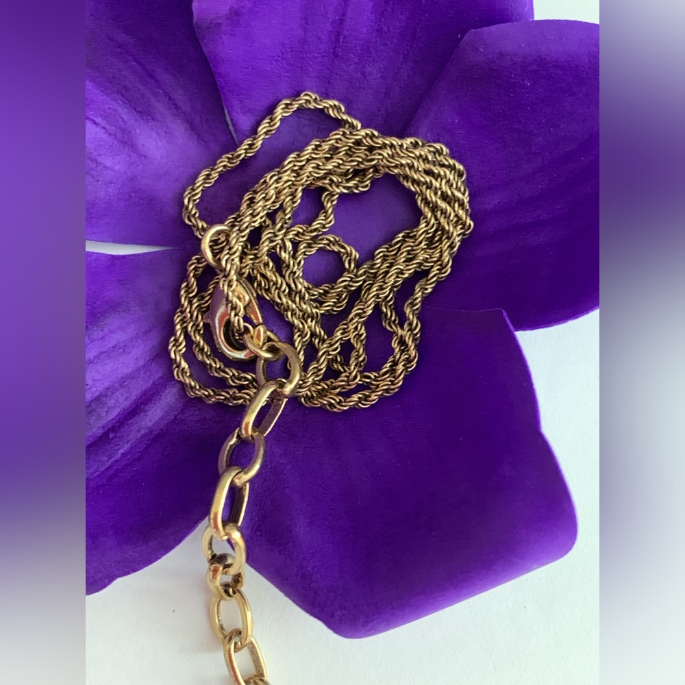 Brand New Mignonne Gavigan Rope Chain Necklace Antique Gold